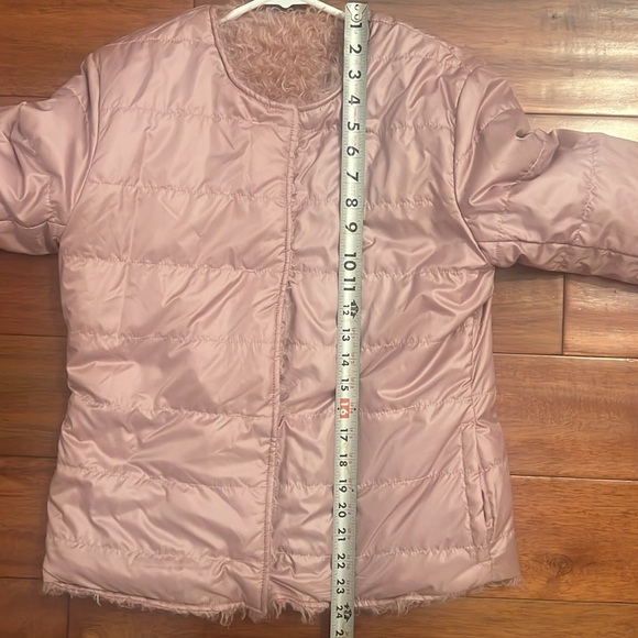 NWT Via Spiga Reversible Curly Faux Fur Coat Size S Lightweight - Picture 9 of 10